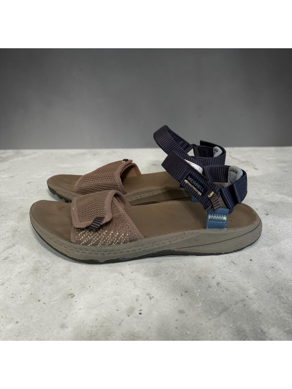 Merrell Womens Bravada Backstrap Hiking Sandals Brindle Navy Size 10